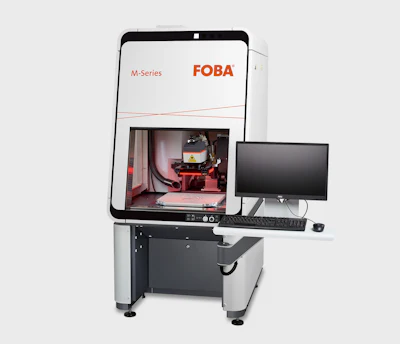 The M2000 laser marking workstation will be equipped with FOBA Mosaic to demonstrate automated optical mark alignment on parts that are placed randomly in the marking field.
