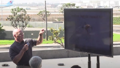 Jim Bamberger with the U.S. Department of Homeland Security at the TSA drone detection media event at LAX.