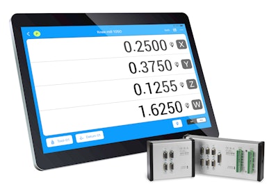 The new ACU-RITE-brand droPWR is a Bluetooth-enabled digital readout from Heidenhain.