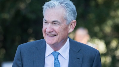 Federal Reserve Chair Jerome Powell after a speech at the central bank's annual symposium at Jackson Lake Lodge in Grand Teton National Park, Aug. 26, 2022.