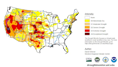As of Sept. 13, 2022, much of the U.S. West was in drought and projected to remain dry through at least the end of the year.