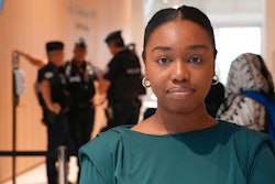 Bahia Bakari, the sole survivor of the Yemeni airline that crashed into the Indian Ocean in 2009, arrives at the courtroom, Wednesday, Sept. 14, 2022 in Paris. A French court was expected to issue a verdict Wednesday Sept.22, 2022 in the trial of the Yemeni airline that operated a passenger plane that crashed into the Indian Ocean in 2009, killing 152 people.