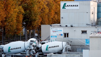 A site of cement maker Lafarge is pictured in Paris, Nov. 14, 2017.