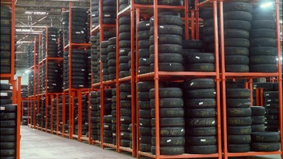 For tire manufacturing, portable racks can be loaded with tires and stored in a distribution center and then the same racks can be used to ship them to the dealer.