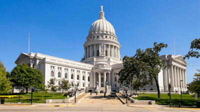 The capitol building in Madison, Wisconsin.
