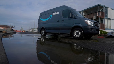 An Amazon Prime truck in Pacifica, Calif., Dec. 15, 2020.