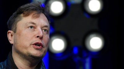 Elon Musk speaks at the SATELLITE Conference and Exhibition on March 9, 2020, in Washington. Twitter's new owner and Tesla CEO Musk has sold nearly $4 billion worth of Tesla shares, according to regulatory filings.