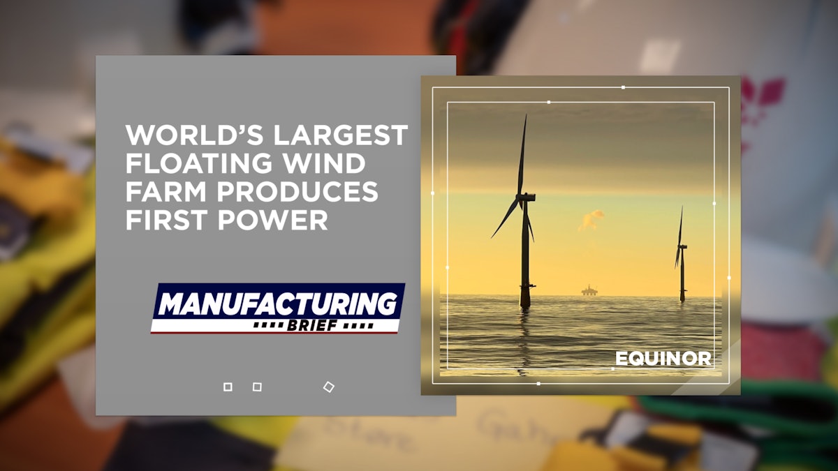 World’s Largest Floating Wind Farm Produces First Power Industrial