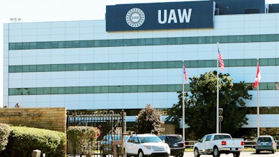 The United Auto Workers headquarters office in Detroit on September 21, 2015.