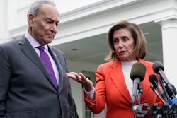 Senate Majority Leader Chuck Schumer, D-N.Y., and House Speaker Nancy Pelosi, D-Calif., at the White House, Nov. 29, 2022.