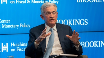 Federal Reserve Chair Jerome Powell speaks at the Hutchins Center on Fiscal and Monetary Policy at the Brookings Institute, Washington, Nov. 30, 2022.
