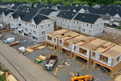 Houses under construction in Mars, Pa., May, 27, 2022.
