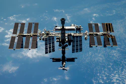 This undated handout photo released by Roscosmos State Space Corporation shows the International Space Station (ISS) during its fly.