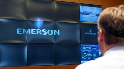 The lobby of Emerson Electric's headquarters in St. Louis, Nov. 28, 2007.