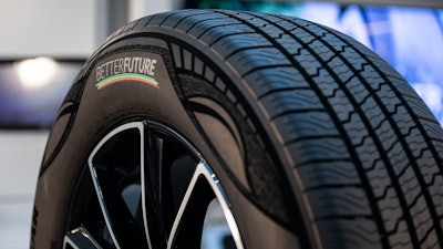 The Goodyear Tire & Rubber Company unveils a demonstration tire comprised of 90% sustainable materials. This demonstration tire has passed all applicable regulatory testing as well as Goodyear’s internal testing.
