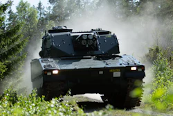 The vehicles are known as Granatkastarpansarbandvagn 90.