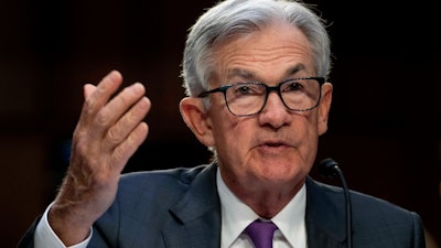 Federal Reserve Chairman Jerome Powell testifies during a Senate Banking Committee hearing on Capitol Hill, March 7, 2023.
