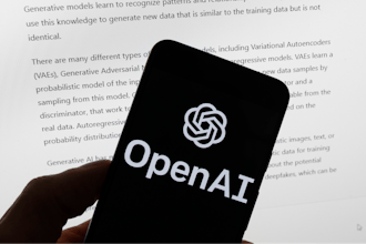 The OpenAI logo is seen on a mobile phone in front of a computer screen displaying output from ChatGPT, Tuesday, March 21, 2023, in Boston.