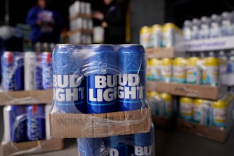 Cans of Bud Light shown at a baseball game between the Philadelphia Phillies and Seattle Mariners, Philadelphia, April 25, 2023.
