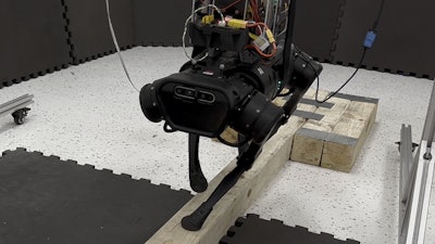 A Carnegie Mellon University team designed a four-legged robotic system that can walk a balance beam, a likely first.