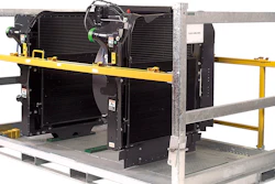 Engineered multi-use, steel rack is designed to prevent damage of large automotive parts during shipping, while maximizing storage density.
