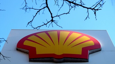 The Shell logo at a petrol station in London on Jan. 20, 2016.