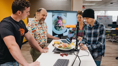 OSU-Cascades computer scientist Patrick Donnelly, second from left, with OSU-Cascades juniors Micah Stalberg, Kimberly Markley and Daniel Lau.