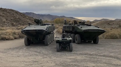 BAE Systems recently tested manned-unmanned teaming on the Amphibious Combat Vehicle C4UAS as a technology demonstration.