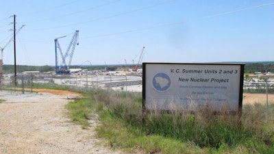 Construction is well underway for two new nuclear reactors at the V.C. Summer Nuclear Station in Jenkinsville, S.C. on Monday, April 9, 2012.