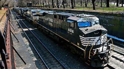 A Norfolk Southern train in Pittsburgh, March 26, 2018.