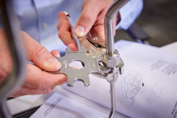 Figure 1. Gap inspection tools should be employed to make sure fittings are tightened properly to prevent leaks.