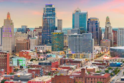 The Kansas City downtown area.