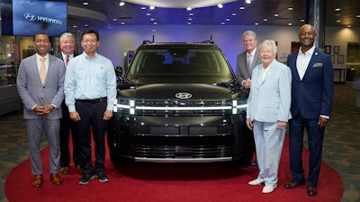 Alabama Governor Kay Ivey and local officials join Hyundai Motor Manufacturing President and CEO Ernie Kim to announce the company's $290 million investment in Montgomery.