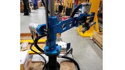 This arm has an optical encoder to track vertical position.