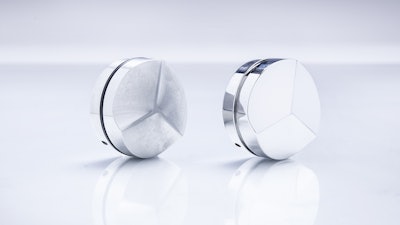 The dry electropolishing technology is also ideal for finishing life style products, like this tamper.