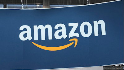 The Amazon logo is photographed at the Vivatech show in Paris, on June 15, 2023.