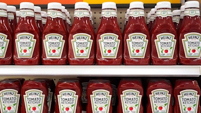 Heinz ketchup is displayed in a Target store in Upper Saint Clair, Pa., on Friday, July 7, 2023.