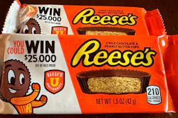 Two packages of Reese's peanut butter cups in Ann Arbor, Mich., Oct. 13, 2023.