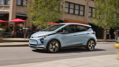 This photo provided by Chevrolet shows the 2023 Bolt EV.