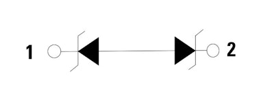 Figure 6. TVS diode array with diodes connected anode-to-anode.
