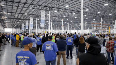 More than 350 people attended the Serta Simmons Bedding grand opening event and ribbon-cutting ceremony yesterday at its new state-of-the-art 500,000 square foot manufacturing plant in Janesville, Wisconsin.