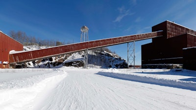 A former iron ore processing plant near Hoyt Lakes, Minn., that would become part of a proposed PolyMet copper-nickel mine, is pictured on Feb. 10, 2016.