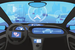 Automobile Cockpit, Various Information Monitors And Head Up Displays