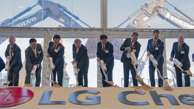 LG Chem's groundbreaking ceremony in Clarksville, Tennessee on December 19, 2023.