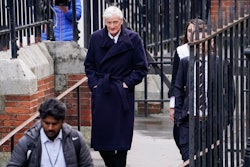 James Dyson arrives at the Royal Courts of Justice, in London, on Nov. 21, 2023.