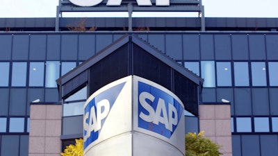 The headquarters of German software maker SAP is seen, Nov. 5, 2003, in Walldorf near Heidelberg, Germany.