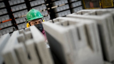 Producing concrete blocks with captured carbon, like these in Brooklyn, NY., has both economic and climate benefits.