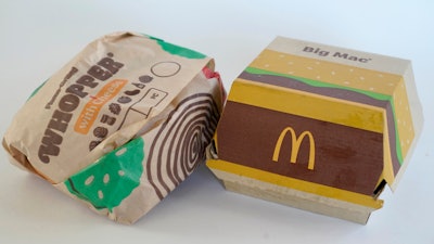 A Burger King Whopper and McDonald's Big Mac, Walpole, Mass., April 20, 2022.