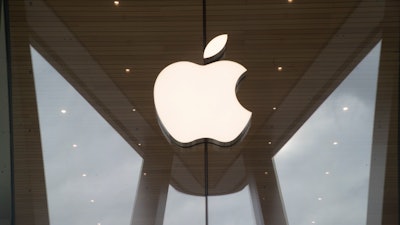 In this Jan. 3, 2019, file photo the Apple logo is displayed at the Apple store in the Brooklyn borough of New York.