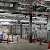 A facility that is set to be a plant for electric vehicles powered by all-solid-state batteries is seen during a media tour in Yokohama, Japan, Tuesday, April 16, 2024.